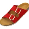 Palado Korfu Suede Premium Leather, Pantoletten, Damen, Rot