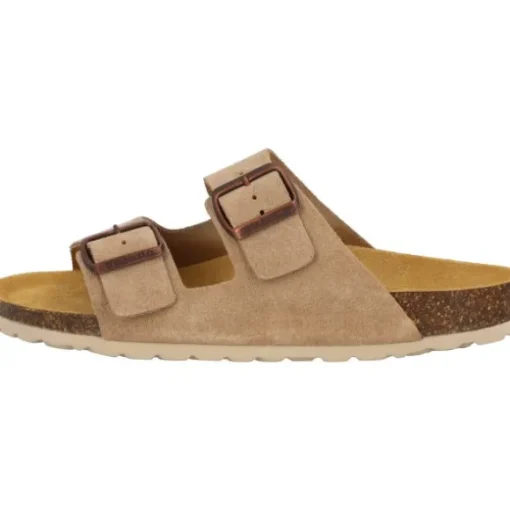 Palado Korfu Suede Premium Leather, Pantoletten, Damen, Beige/Kupfer