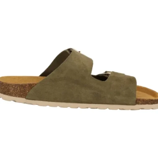 Palado Korfu Suede Premium Leather, Pantoletten, Damen, Khaki