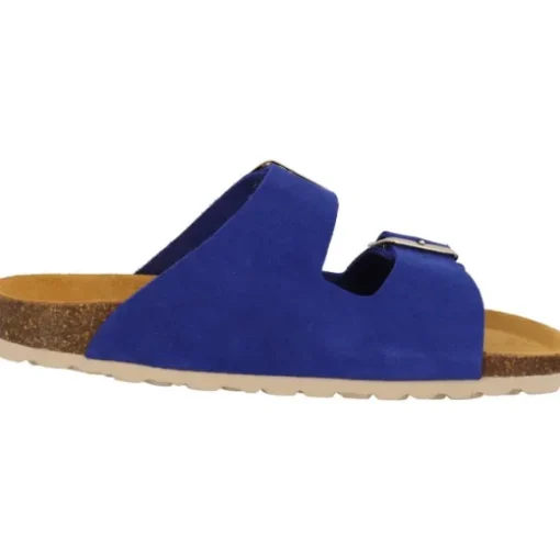 Palado Korfu Suede Premium Leather, Pantoletten, Damen, Blau