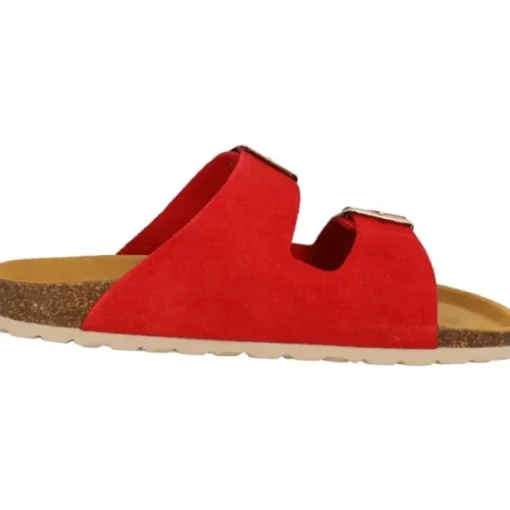 Palado Korfu Suede Premium Leather, Pantoletten, Damen, Rot