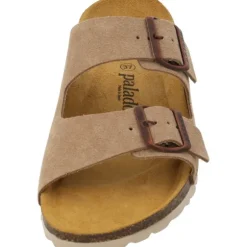 Palado Korfu Suede Premium Leather, Pantoletten, Damen, Beige/Kupfer