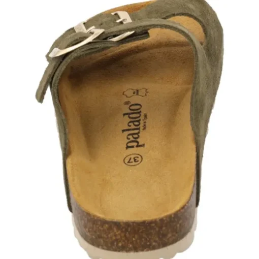 Palado Korfu Suede Premium Leather, Pantoletten, Damen, Khaki