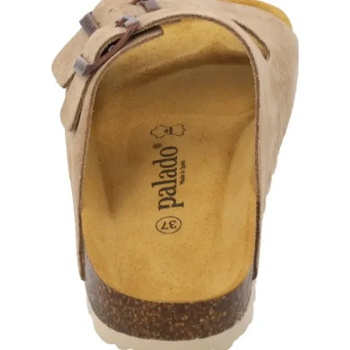 Palado Korfu Suede Premium Leather, Pantoletten, Damen, Beige/Kupfer