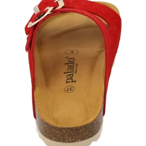 Palado Korfu Suede Premium Leather, Pantoletten, Damen, Rot