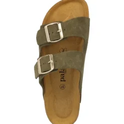 Palado Korfu Suede Premium Leather, Pantoletten, Damen, Khaki