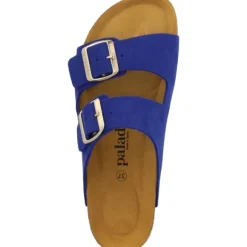 Palado Korfu Suede Premium Leather, Pantoletten, Damen, Blau