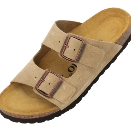 Palado Korfu Velours Premium Leather, Pantoletten, Damen, Cappuccino