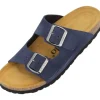 Palado Korfu Velours Premium Leather, Pantoletten, Damen, Dunkelblau