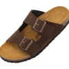 Palado Korfu Velours Premium Leather, Pantoletten, Damen, Kastanienbraun