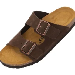 Palado Korfu Velours Premium Leather, Pantoletten, Damen, Kastanienbraun
