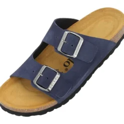 Palado Korfu Velours Premium Leather, Pantoletten, Damen, Dunkelblau