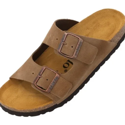 Palado Korfu Velours Premium Leather, Pantoletten, Damen, Hellbraun