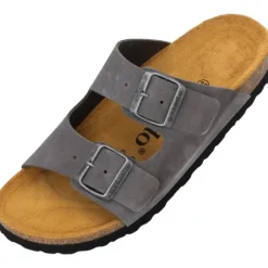 Palado Korfu Velours Premium Leather, Pantoletten, Damen, Grau