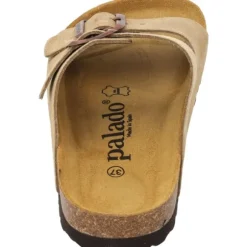 Palado Korfu Velours Premium Leather, Pantoletten, Damen, Cappuccino