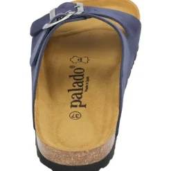 Palado Korfu Velours Premium Leather, Pantoletten, Damen, Dunkelblau