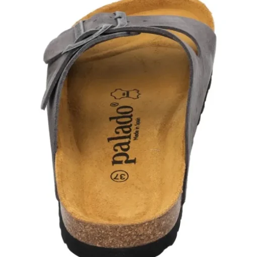 Palado Korfu Velours Premium Leather, Pantoletten, Damen, Grau