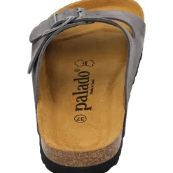 Palado Korfu Velours Premium Leather Herren, Pantoletten, Herren, Grau