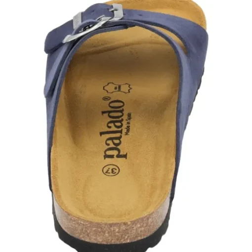 Palado Korfu Velours Premium Leather, Pantoletten, Damen, Dunkelblau