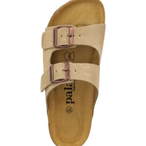 Palado Korfu Velours Premium Leather, Pantoletten, Damen, Cappuccino