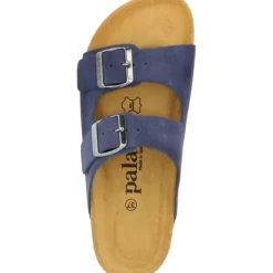 Palado Korfu Velours Premium Leather, Pantoletten, Damen, Dunkelblau