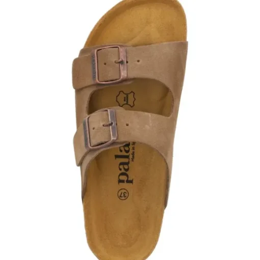 Palado Korfu Velours Premium Leather, Pantoletten, Damen, Hellbraun