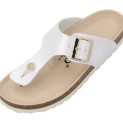 Palado Kos BEGS by Sila Sahin, Zehentrenner, Damen, Weiß Metallic