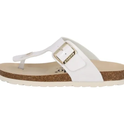 Palado Kos BEGS by Sila Sahin, Zehentrenner, Damen, Weiß Metallic