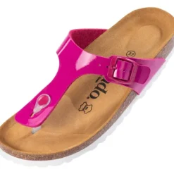 Palado Kos Lack, Zehentrenner, Damen, Fuchsia