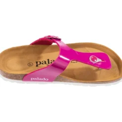 Palado Kos Lack, Zehentrenner, Damen, Fuchsia