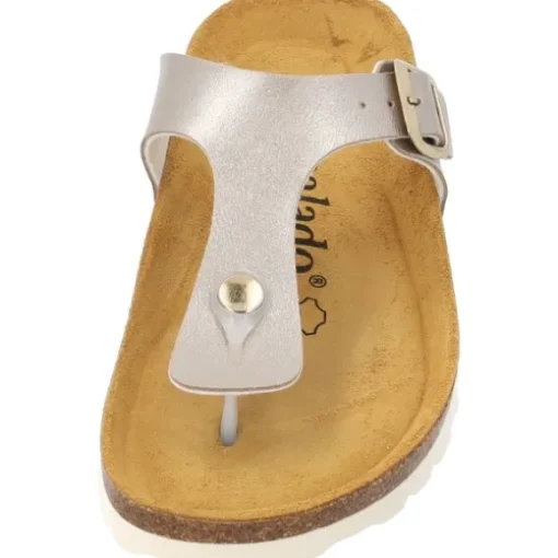 Palado Kos Metallic, Zehentrenner, Damen, Beige