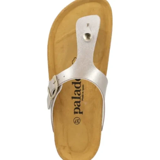 Palado Kos Metallic, Zehentrenner, Damen, Beige