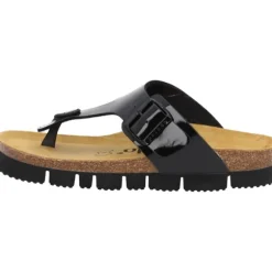 Palado Kos PL Lack, Zehentrenner, Damen, Schwarz