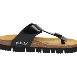 Palado Kos PL Lack, Zehentrenner, Damen, Schwarz