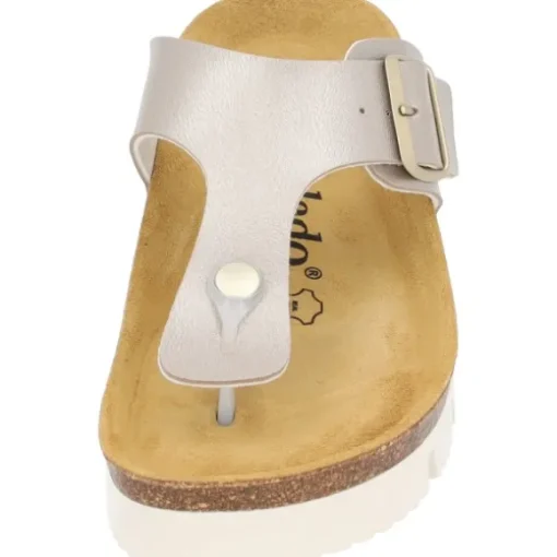 Palado Kos PL Metallic, Zehentrenner, Damen, Beige
