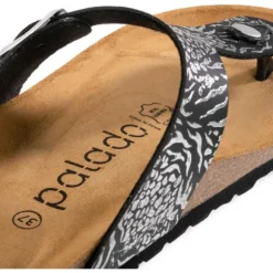 Palado Kos Prints, Zehentrenner, Damen, Orna Schwarz