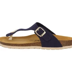 Palado Kos Suede Premium Leather, Zehentrenner, Damen, Dunkelblau