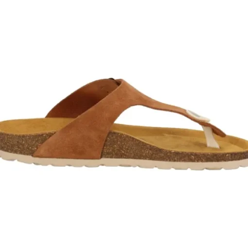 Palado Kos Suede Premium Leather, Zehentrenner, Damen, Braun