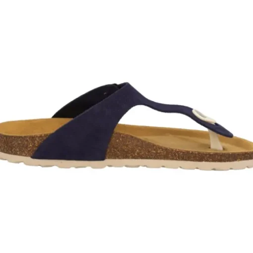 Palado Kos Suede Premium Leather, Zehentrenner, Damen, Dunkelblau