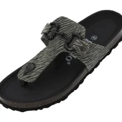Palado Kos Zebra, Zehentrenner, Damen, Olive