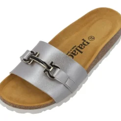 Palado Laudra, Pantoletten, Damen, Grau Metallic
