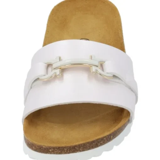 Palado Laudra, Pantoletten, Damen, Weiß Metallic