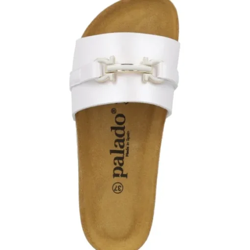 Palado Laudra, Pantoletten, Damen, Weiß Metallic