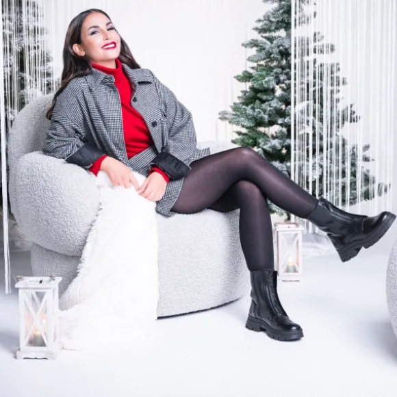 Palado Lazgar by Sila Sahin, Stiefeletten, Damen, Schwarz Lack