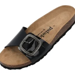 Palado Malta BX by Sila Sahin, Pantoletten, Damen, Schwarz Lack
