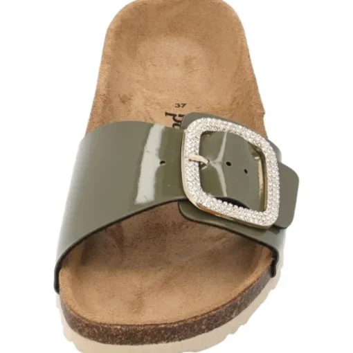 Palado Malta BX by Sila Sahin, Pantoletten, Damen, Khaki Lack