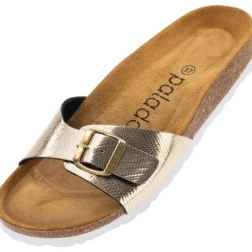 Palado Malta Coralino, Pantoletten, Damen, Metallic Snake Gold