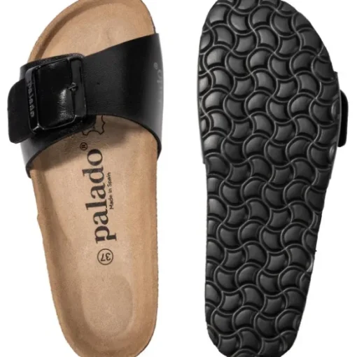 Palado Malta EGS Metallic, Pantoletten, Damen, Schwarz