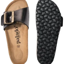 Palado Malta EGS Metallic, Pantoletten, Damen, Anthrazit
