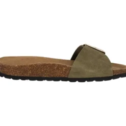 Palado Malta EGS Velours Premium Leather, Pantoletten, Damen, Khaki